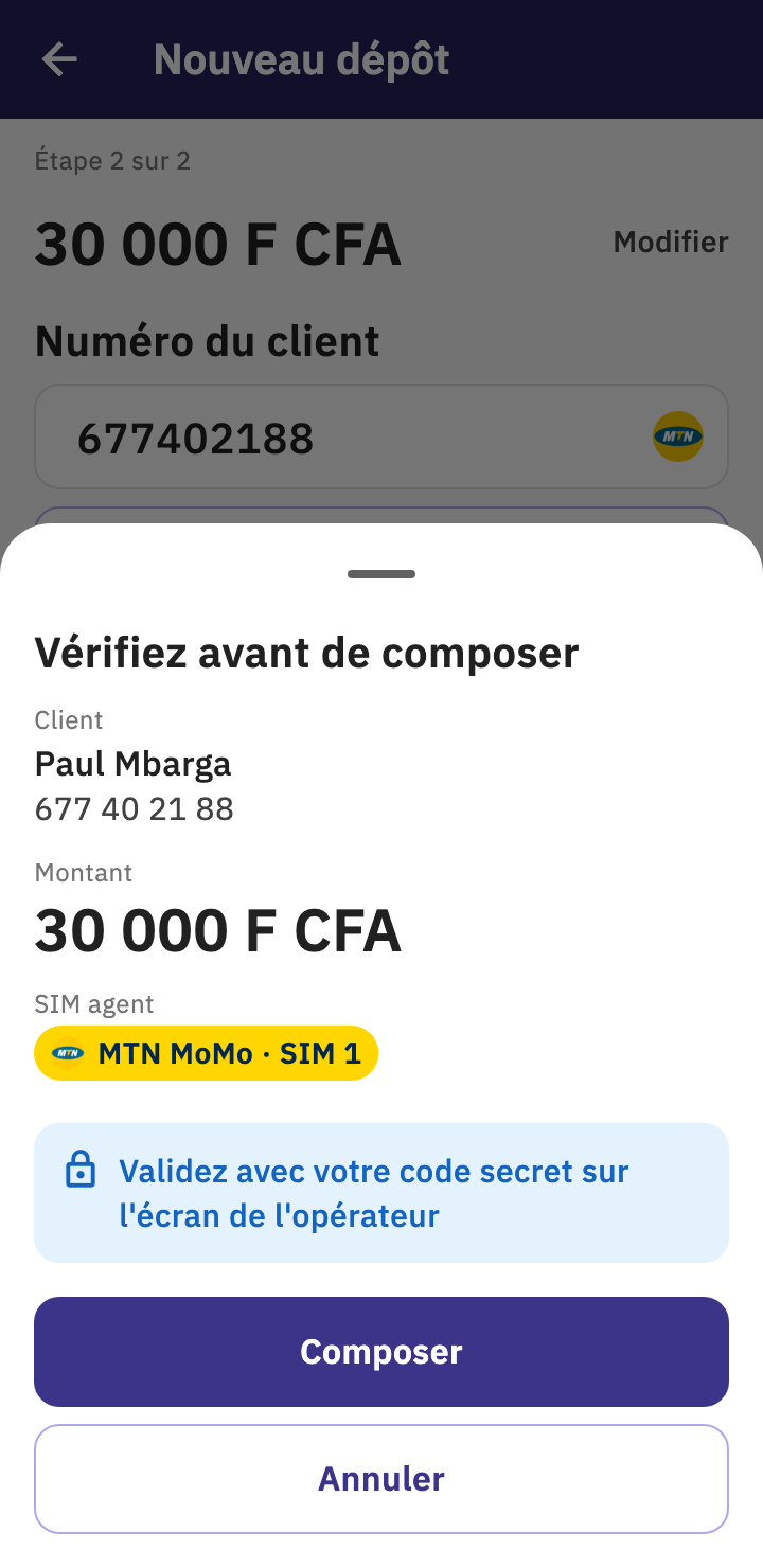 Vérification d'un dépôt avant de composer